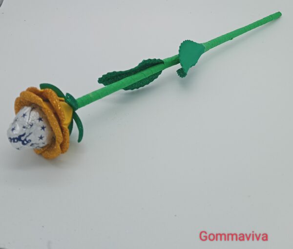Fiore San Valentino Gomma Eva Arancione 1
