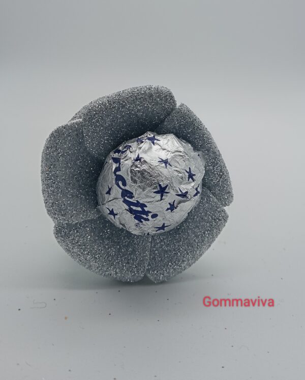 Fiore San Valentino Gomma Eva Argento