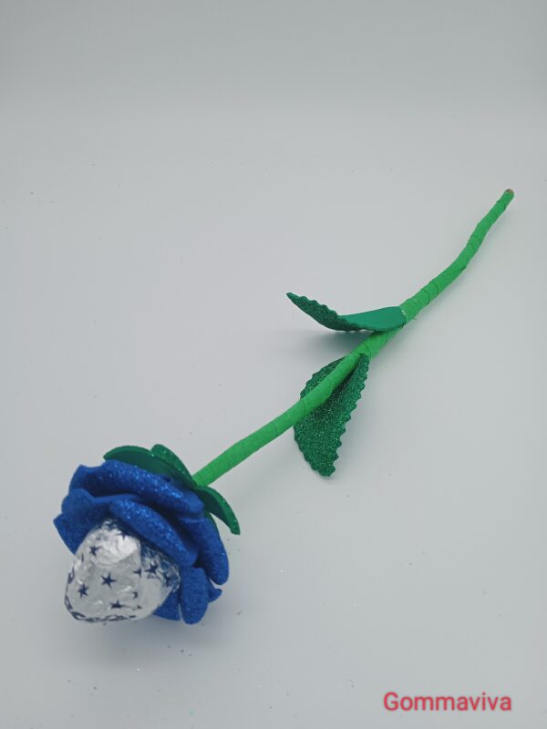 Fiore San Valentino Gomma Eva Blu 1