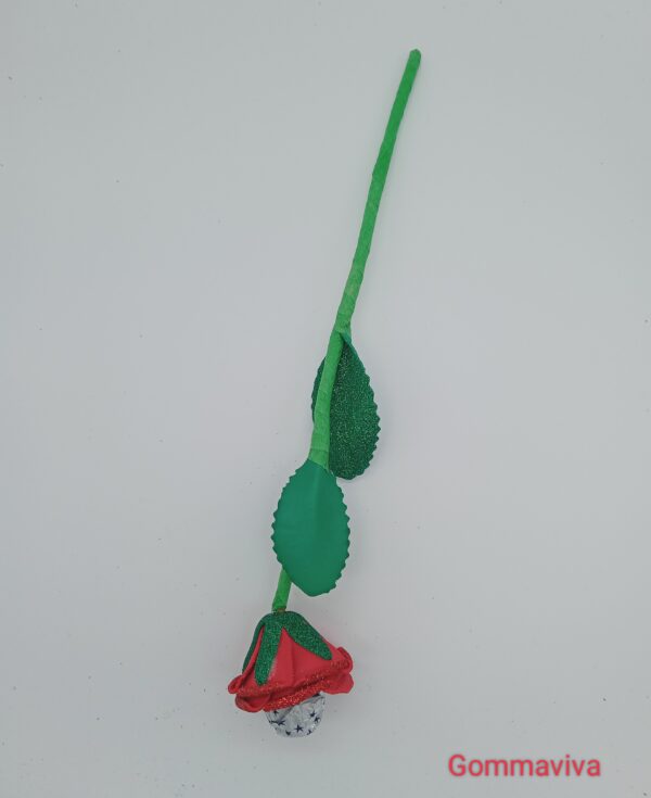 Fiore San Valentino Gomma Eva Rosso 2