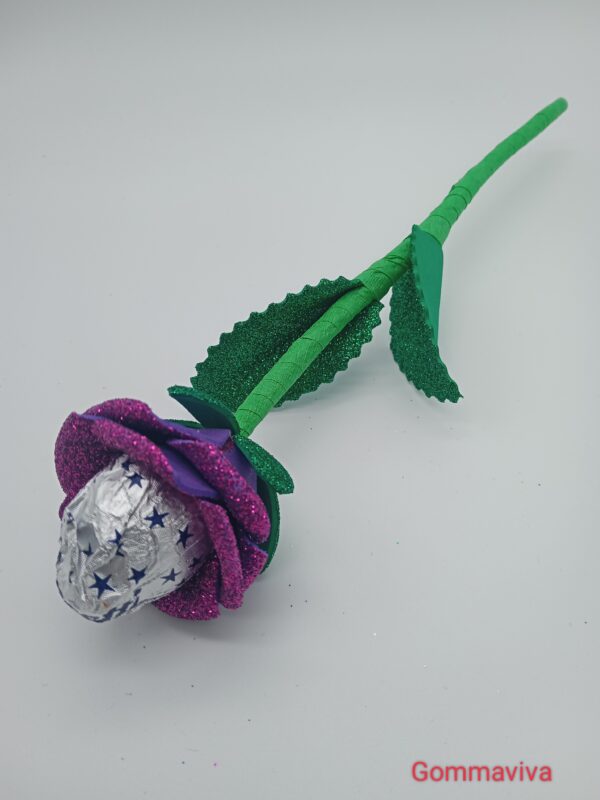 Fiore San Valentino Gomma Eva Viola 1