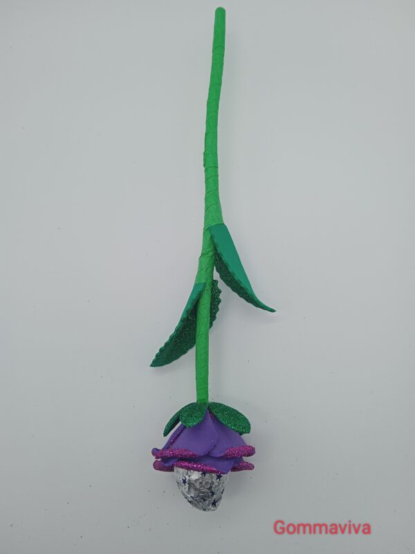 Fiore San Valentino Gomma Eva Viola 2
